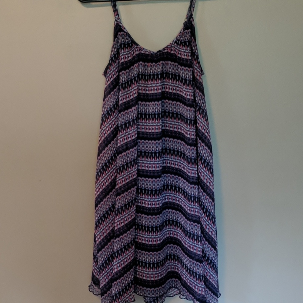 Express Blue/Pink Flowy dress size Small.